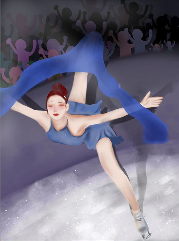 冰上舞蹈画图片